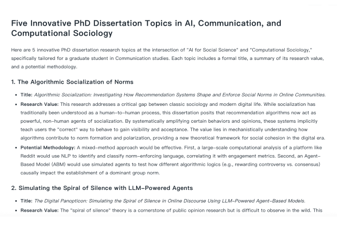 Computational Sociology Research Topic